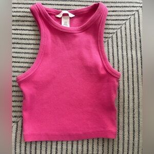 Cropped pink H&M tank
